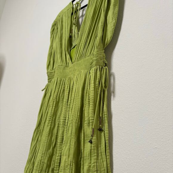 NWT Free People Bonny Mini Dress In Green Size Large - Picture 5 of 8